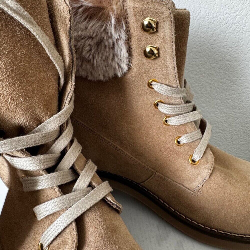 Antonio La Faria | NIB Leather Ankle Lace-up Boots with Side Zip size 9.5 - Picture 9 of 11